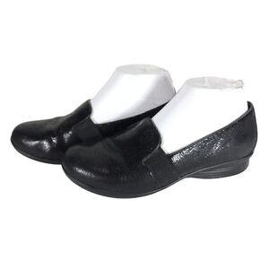 Dansko Women's Addy Black Crackle Leather EU37 US6-6,5 Slip On Loafers Shoes